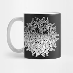 silver star abstract digital art Mug